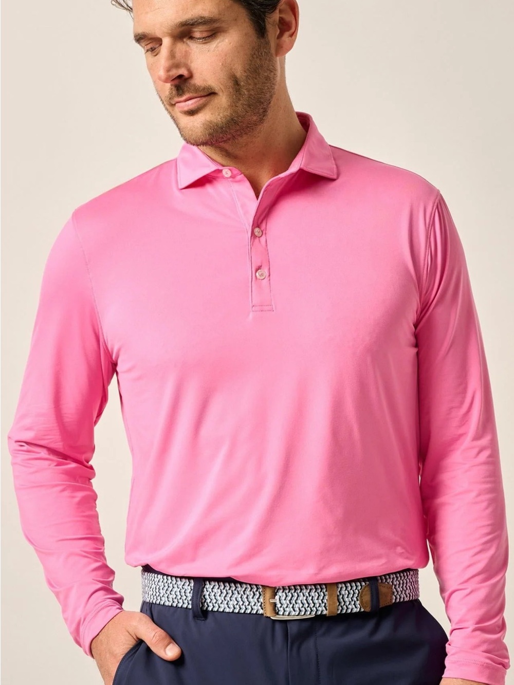 New Johnnie-O Featherweight Long Sleeve Performance Polo - Swing